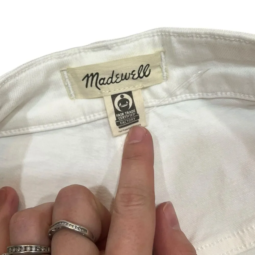 Madewell White The Perfect Vintage Wide Leg Crop Jeans 28W
